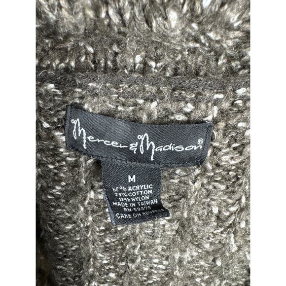 Mercer & Madison Boho Style Cardigan Green Shawl Collar Single Button Women Sz M - Picture 2 of 4